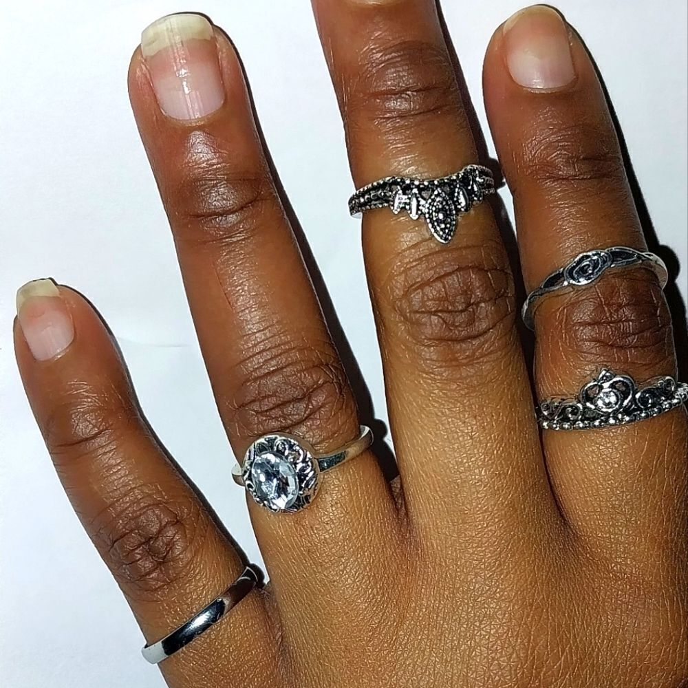 5pc stackable vintage ring set - Picture 5 of 11